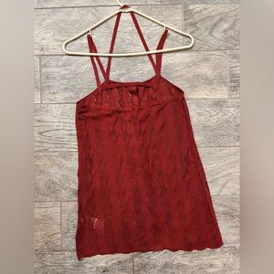 NWOT Free People Lace scalloped tank/halter